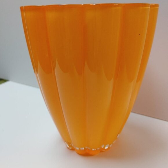 Bloom Art Deco Glass vase orange, vase/table BEA Home Decor Bohemian decor - Picture 2 of 8